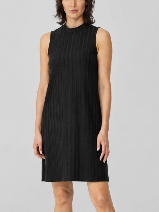 Eileen Fisher Dresses & Skirts - Eileen Fisher Wide Ribbed Tencel Dress Size Large